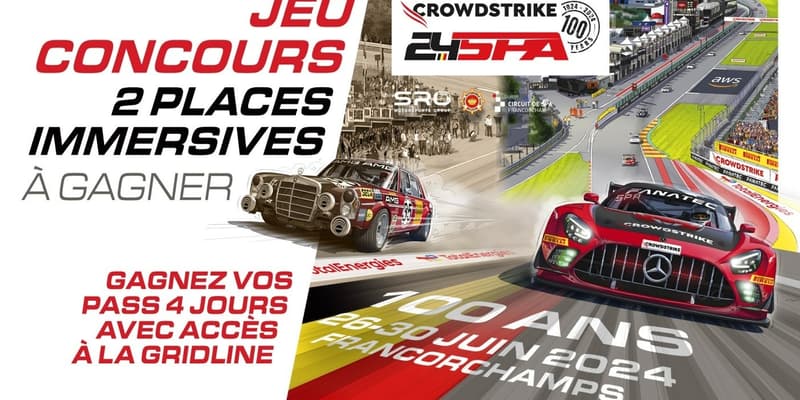 Tentez de gagner 2 places pour le Crowdstrike 24H Hours of Spa