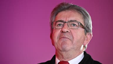 Jean-Luc Mélenchon, le 15 mars 2023, à Chevilly-Larue