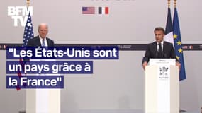 "Les États-Unis sont un pays grâce à la France": les discours conjoints d'Emmanuel Macron et Joe Biden en intégralité