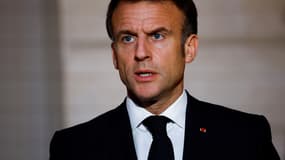 Le président de la République Emmanuel Macron, le 8 avril 2024 à l'Élysée.