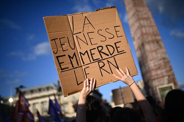 Rassemblement contre l'extrême droite à Bordeaux, le 10 juin 2024.