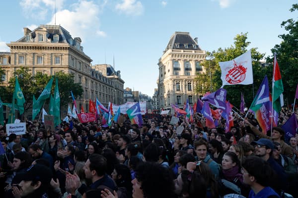 Rassemblement contre l'extrême droite à Paris, le 10 juin 2024.