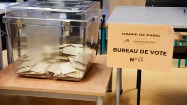 Un bureau de vote pour les élections européennes, le 9 juin 2024 à Paris.