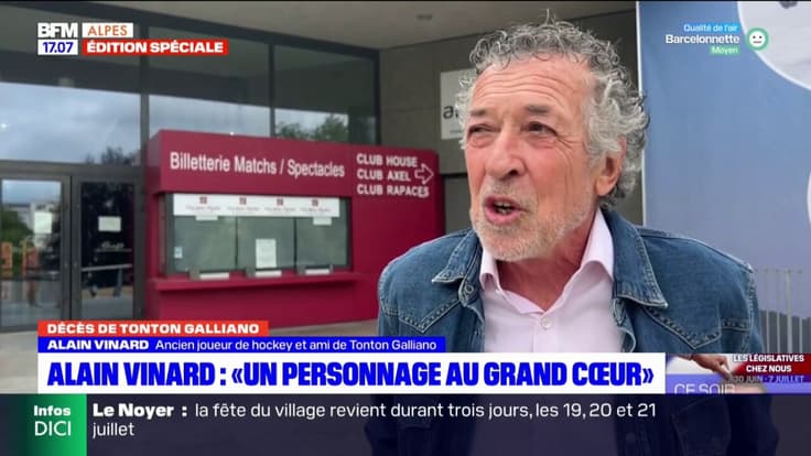 "Un personnage au grand cœur": Alain Vinard, ancien joueur de hockey rend hommage à "Tonton"