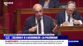 Volodymyr Zelensky à l'Assemblée nationale: Olivier Marleix (LR) juge l'invitation "déplacée" avant les européennes